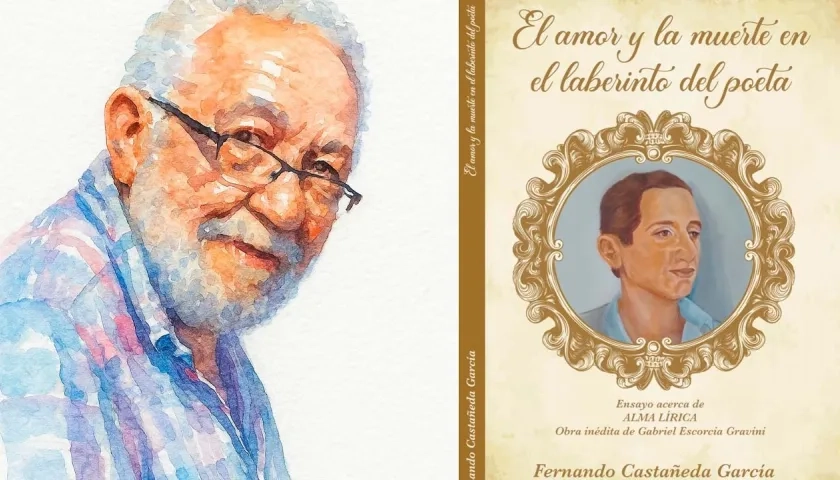 El autor Fernando Castañeda y la portada del libro. 