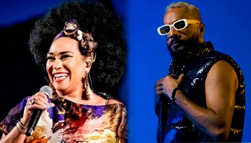  La cantautora cubana Aymée Nuviola y el salseo barranquillero Tommy Ruiz. 