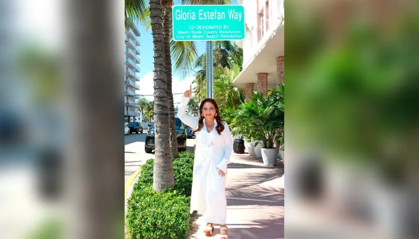 La calle que lleva el nombre de la cantante.