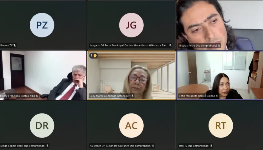 Nicolás Petro durante la audiencia de formulación de imputación que se tuvo que suspender. 