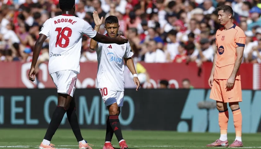 Alexis Sánchez hizo un gol para Sevilla.