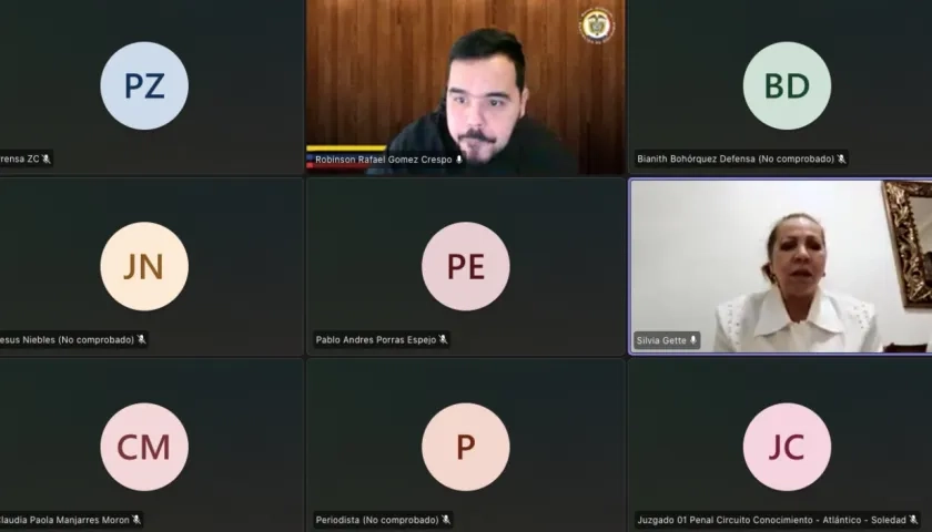 Silvia Gette Ponce en la audiencia de este miércoles. 