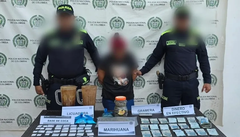 Mujer capturada en Mompox. 