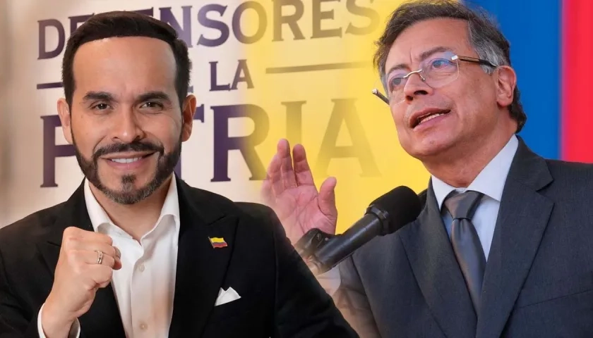 Precandidato Abelardo De la Espriella y Presidente Gustavo Petro.