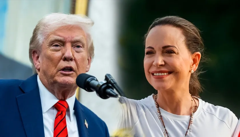 Donald Trump y María Corina Machado.