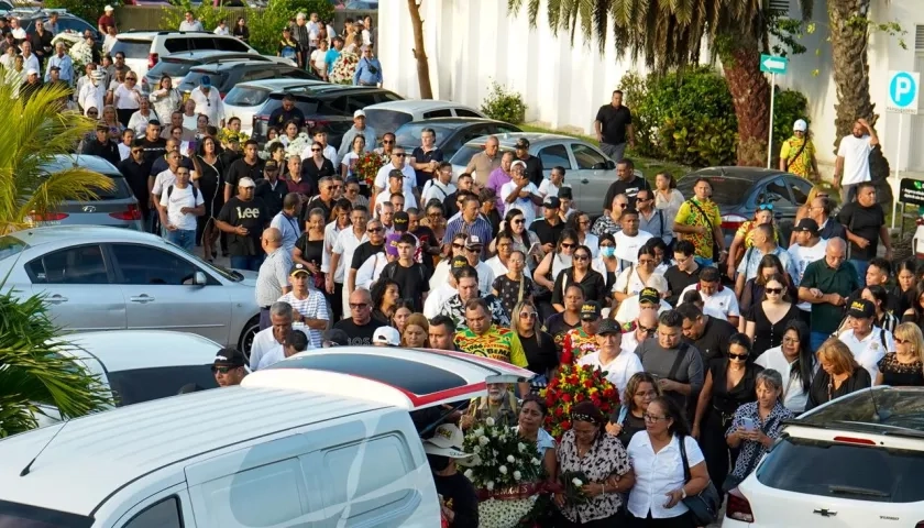 El cortejo fúnebre para darle el último adiós a Edwin ‘Guayacán’ Madera.