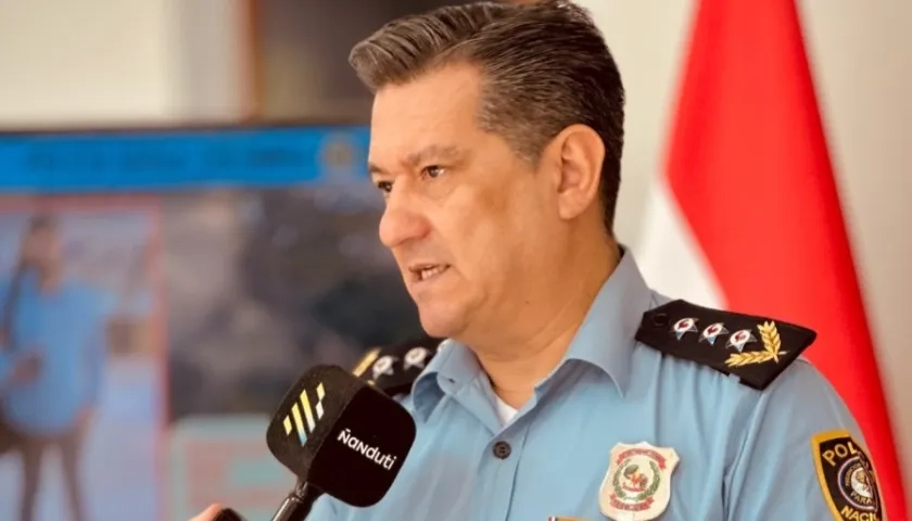 Comisario Nimio Cardozo, jefe del Departamento Antisecuestro de la Policía de Paraguay. 
