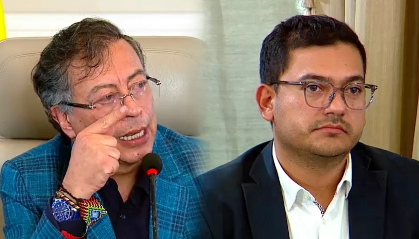 El Presidente Gustavo Petro y el Viceministro de Agua, Edward Libreros.