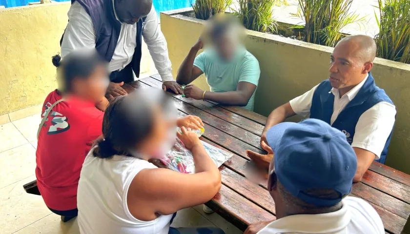 Las personas rescatadas.