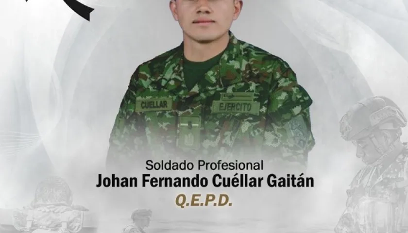 Soldado Johan Cuéllar Gaitán. 