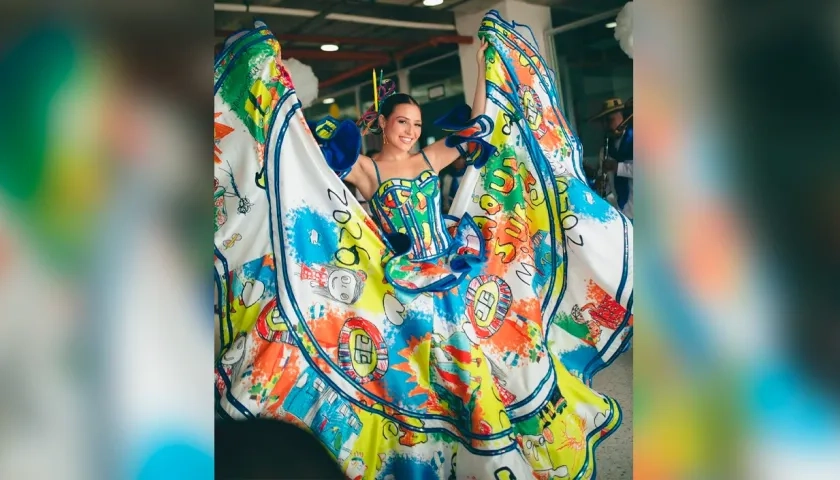 Vestido creado por los niños.