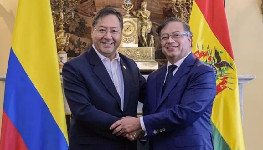Presidentes Luis Arce y Gustavo Petro.
