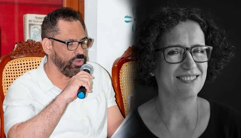 Los poetas Carlos Polo y Patricia Iriarte. 