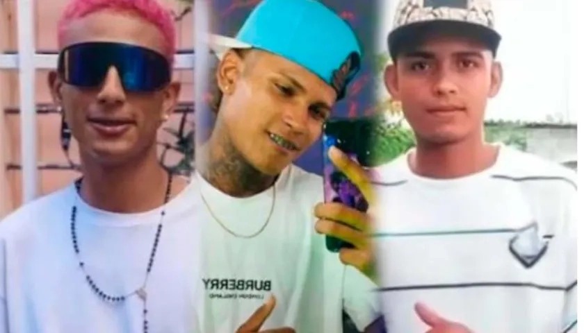 Kevin David Burgos Rodríguez, Aly David Suárez y Anderson David Torres.