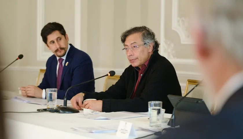 Presidente Petro durante un Consejo de Ministro. 