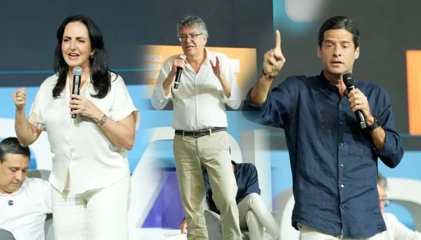 María Fernanda Cabal, Mauricio Cárdenas y Mauricio Gómez.