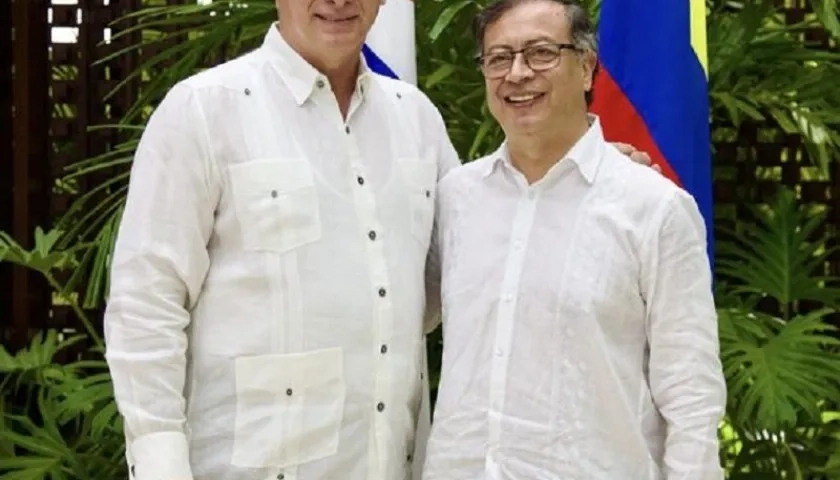 Presidentes Díaz-Canel y Gustavo Petro