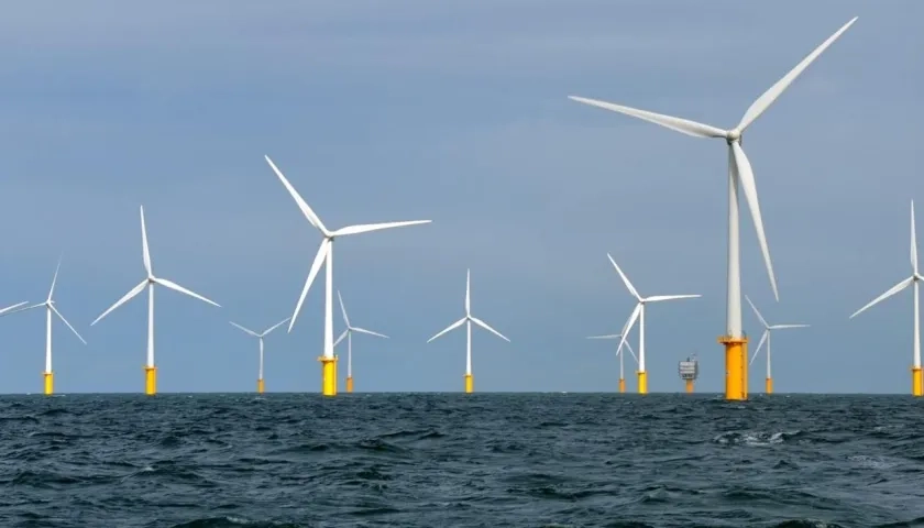 Proyecto eólico costa afuera. Imagen de referencia.