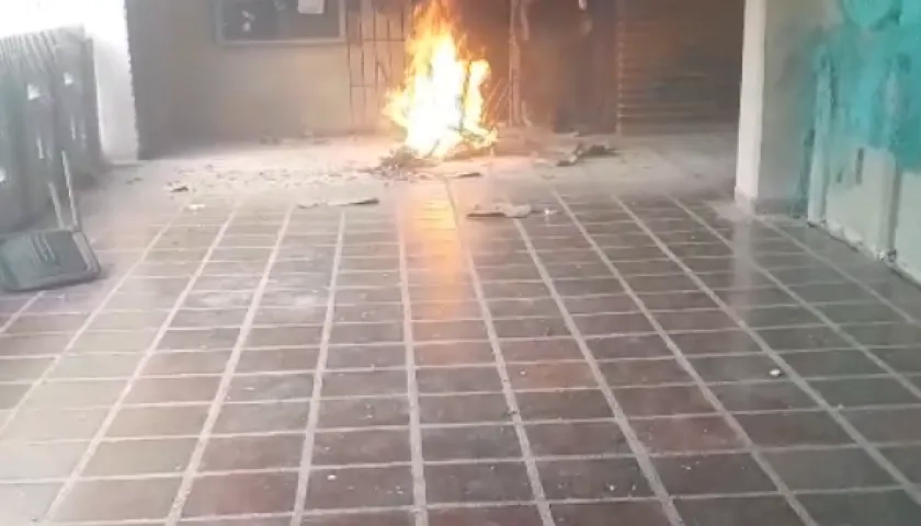 Actos vandálicos dentro de la Universidad del Atlántico. 