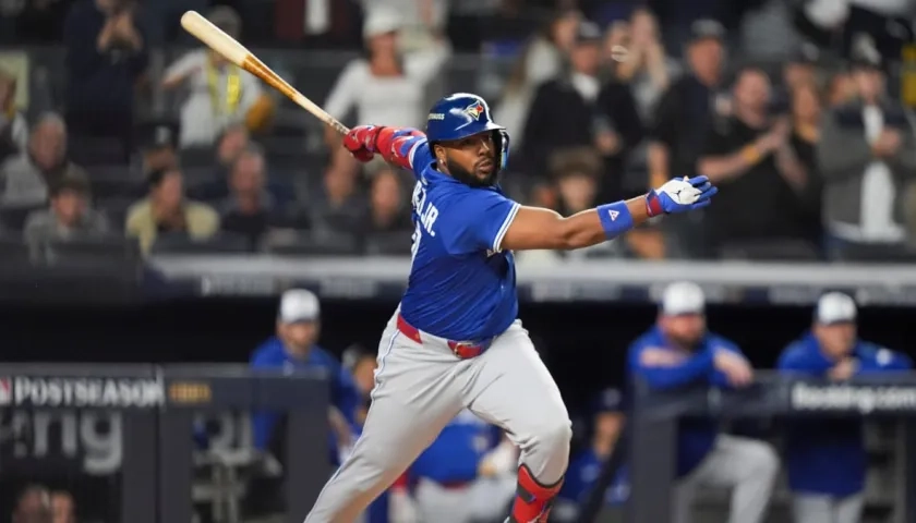 Vladmiri Guerrero Jr. tuvo una gran producción ofensiva en la serie contra los Yanquis. 