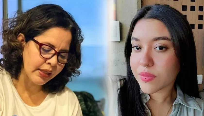 Poetas Luz Elena Arroyo y  Daniela Castro. 