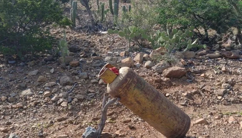 Uno de los artefactos explosivos hallados. 