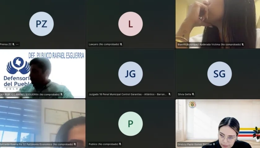 Aspecto de la audiencia de formulación de imputación contra miembros del Consejo Directivo 2013 de Uniautónoma. 