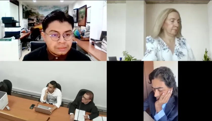 Nicolás Petro Burgos en la audiencia preparatoria de este viernes. 