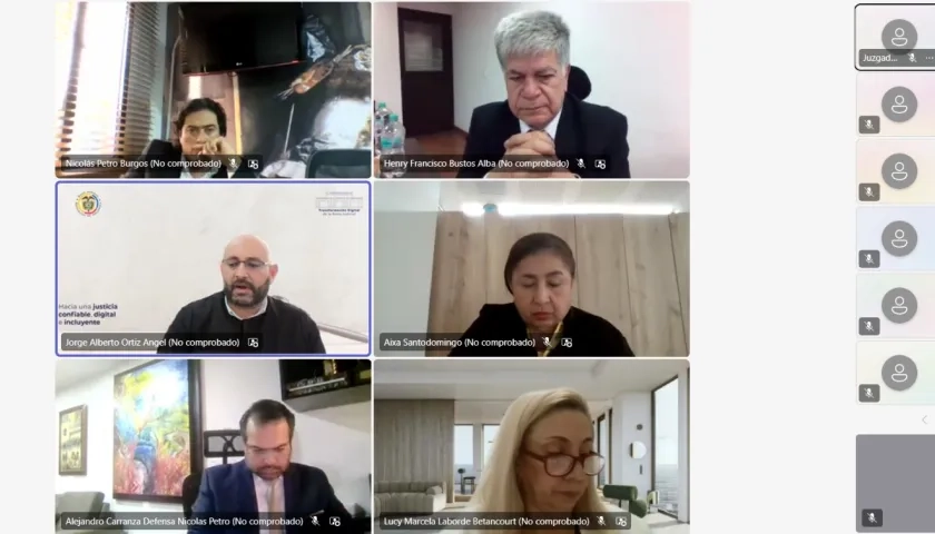 Audiencia de Nicolás Petro. 