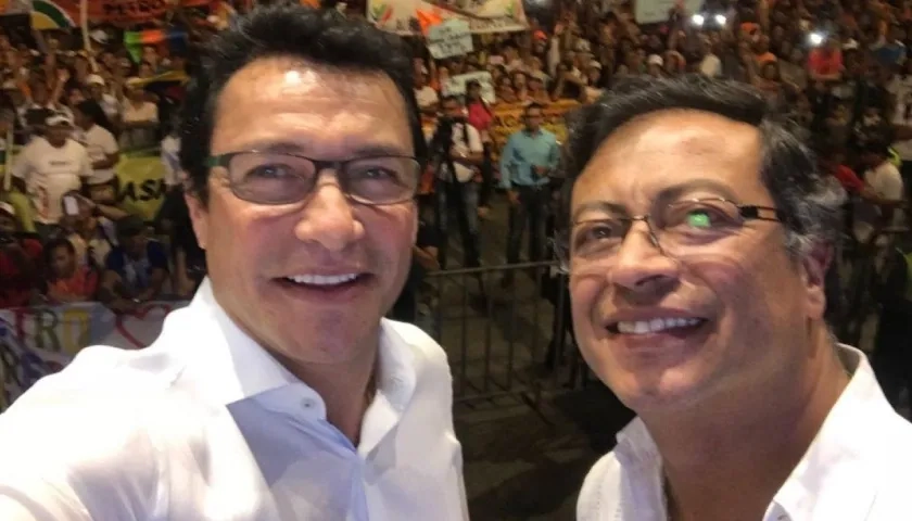 Carlos Caicedo, líder de Fuerza Ciudadana, y Gustavo Petro, presidente de la República.