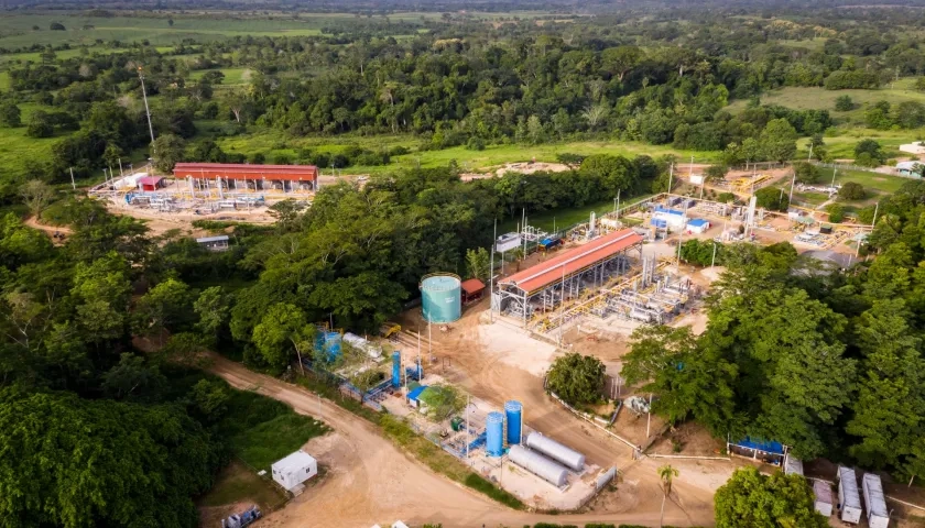 Complejo de procesamiento de gas de la Estación Jobo de Canacol Energy.