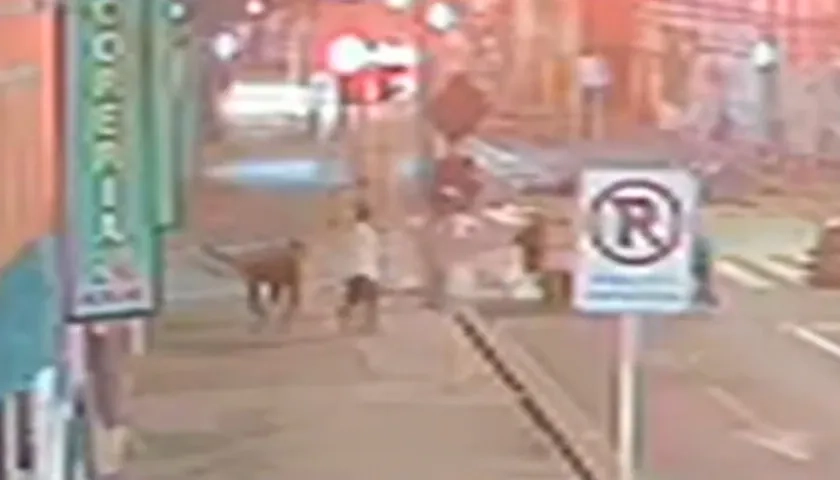 Momento de la agresión contra Jaime Esteban.