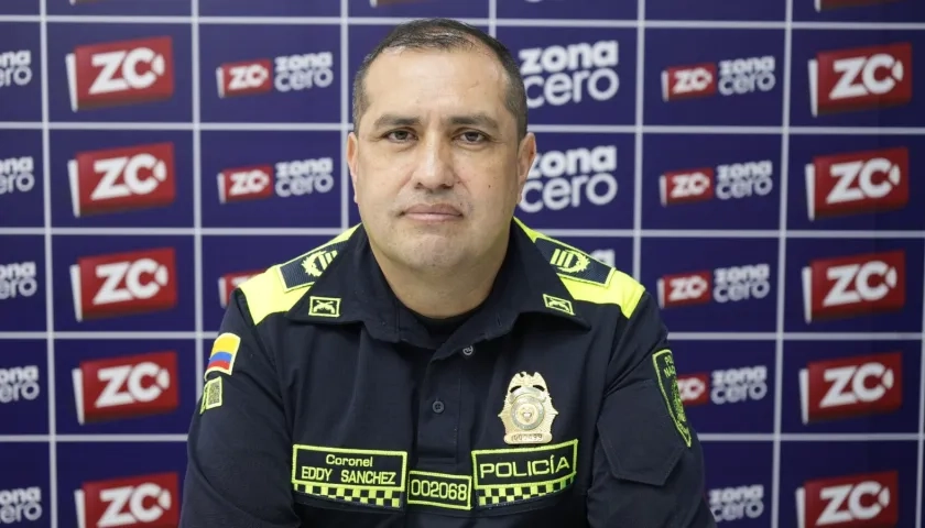 Coronel Eddy Sánchez, nuevo comandante de la Policía de Atlántico. 