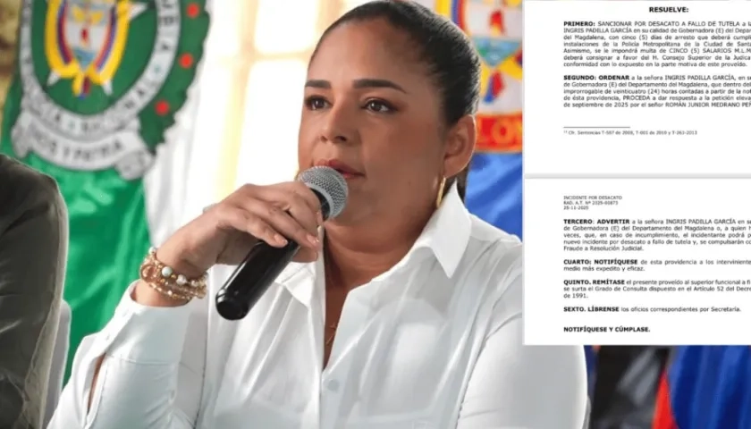 Gobernadora (e) del Magdalena, Ingris Padilla García.