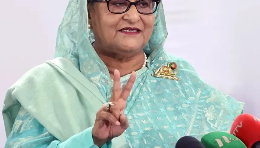 La ex primera ministra Sheikh Hasina.