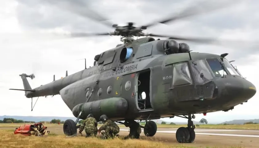 Imagen de un helicóptero MI-17.