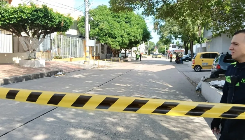 Escenario de un homicidio en Barranquilla. 