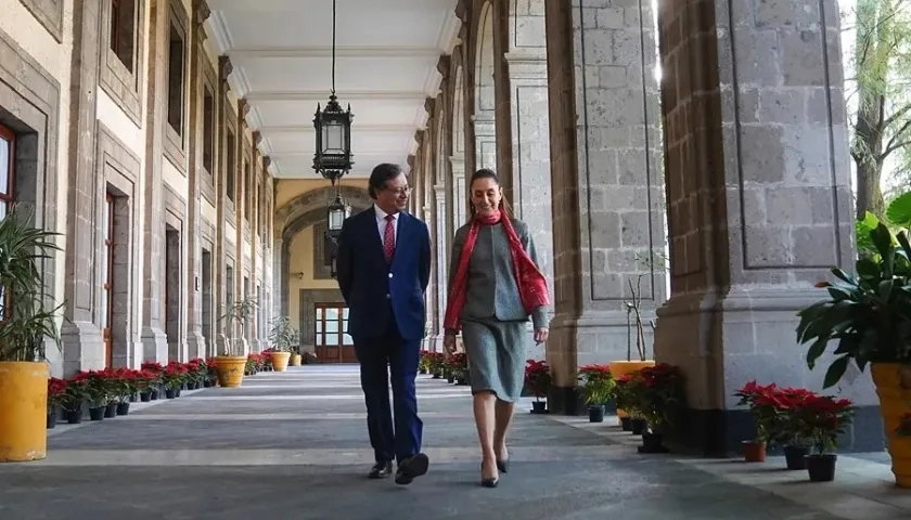 Gustavo Petro y Claudia Sheinbaum. 