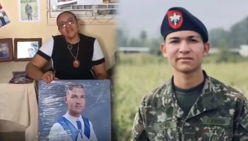 Leny García, mamá del soldado Víctor Hugo Yepes.