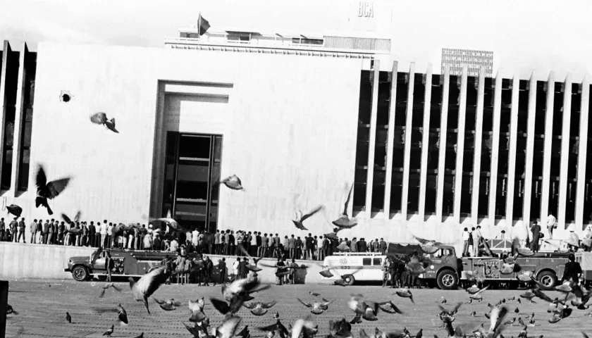 Toma del Palacio de Justicia en 1985. 