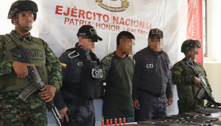 Uno de los capturados.