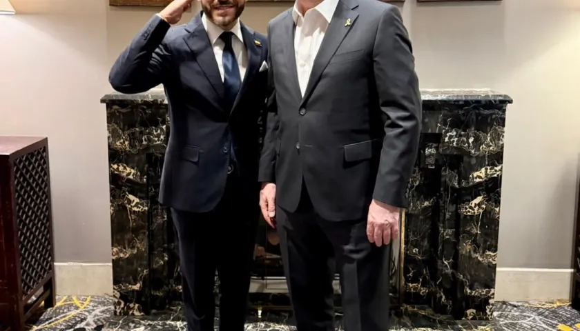 Abelardo de la Espriella y el canciller israelí Gideon Saar