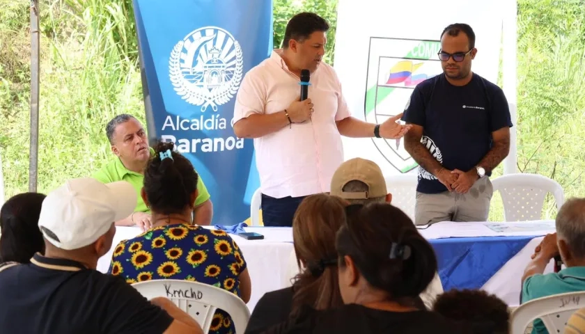 El alcalde de Baranoa, Édinson Palma, durante la presentación del proyecto. 