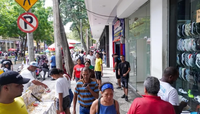Dinamismo comercial en el Centro de Barranquilla. 