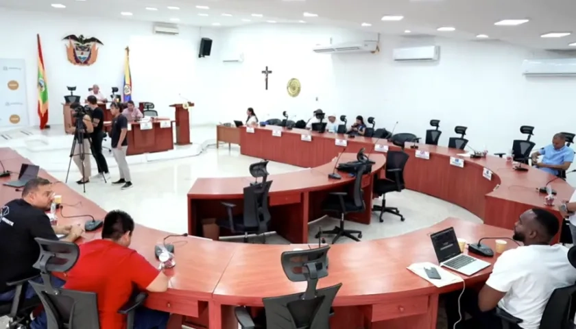 Aspecto de la sesión del Concejo de Barranquilla.