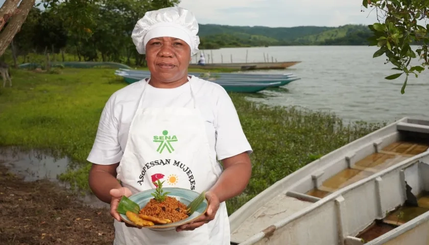 Matronas del festival que exaltan la cocina. 