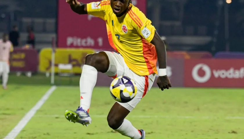 Cristian Flórez, delantero de la Selección Colombia sub-17. 
