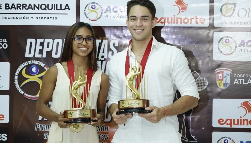 La atleta Marleth Ospino y el ciclista Cristian Ortega, Depotistas del Año en 2024.