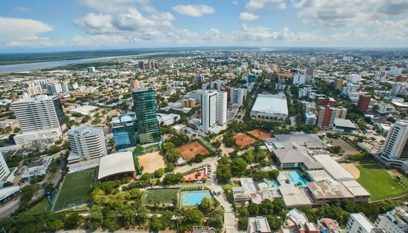 Imagen panorámica de Barranquilla.