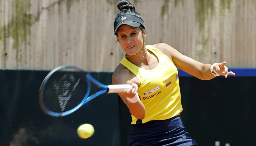 La barranquillera María Paulina Pérez, integrante de la Selección Colombia de tenis.